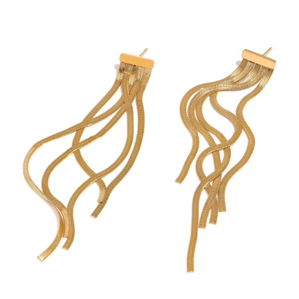 Boucles d'oreilles pendantes acier inoxydable