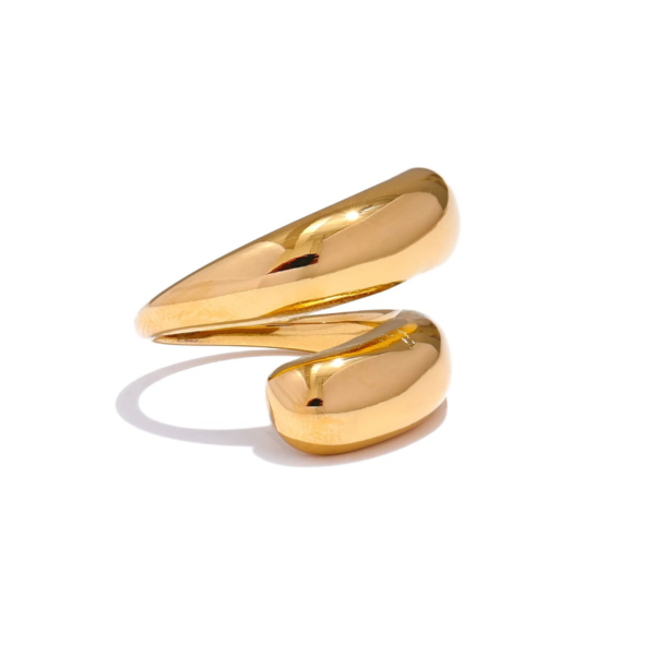 Bague acier inoxydable double Or